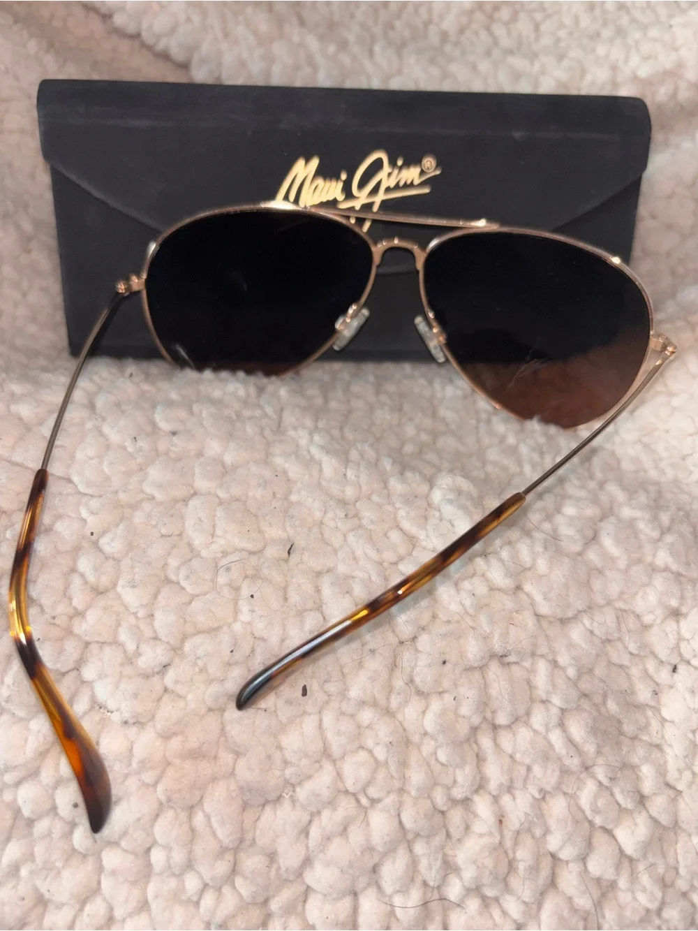 Maui Jim Mavericks Titanium Polarized Aviator Sunglasses MJ264-16 Japan